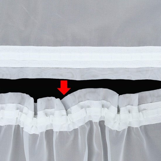 Ibenzoa® Lichtdoorlatend Geel Voile Gordijn met Bloemenprint en Plooiband 150x145cm