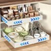 Ibenzoa® Uitschuifbare lade organiser voor keuken en kast met verstelbare breedte