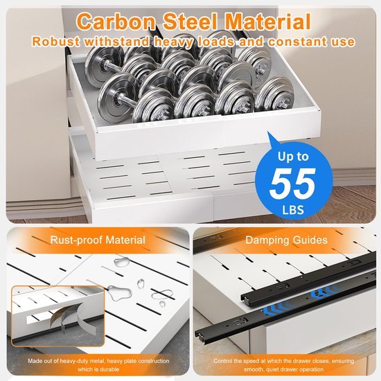 Ibenzoa® Uitschuifbare lade organiser voor keuken en kast met verstelbare breedte