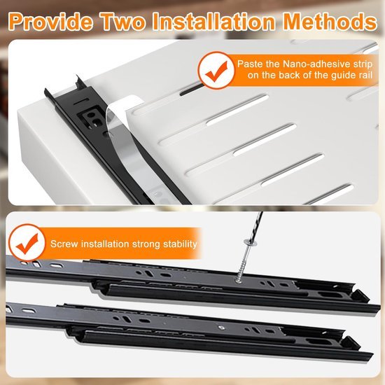 Ibenzoa® Uitschuifbare lade organiser voor keuken en kast met verstelbare breedte