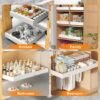 Ibenzoa® Uitschuifbare lade organiser voor keuken en kast met verstelbare breedte
