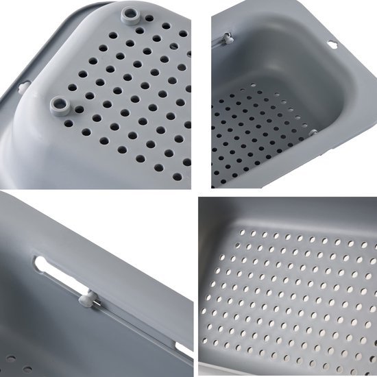 Ibenzoa® Uittrekbare Gootsteenzeef voor Groenten, Fruit en Pasta met Ventilatiegaten