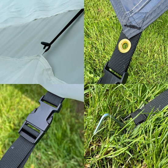 Ibenzoa® Luifel Voorwand voor Privacy en Bescherming op de Camping 240x200 cm