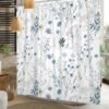 Ibenzoa® Waterdicht douchegordijn met bloemenpatroon en libellen voor een elegante badkamer