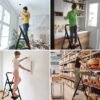 Ibenzoa® Inklapbare ladder met drie treden voor veilig gebruik in huis en kantoor Ibenzoa® Inklapbare ladder met drie treden voor veilig gebruik in huis en kantoor