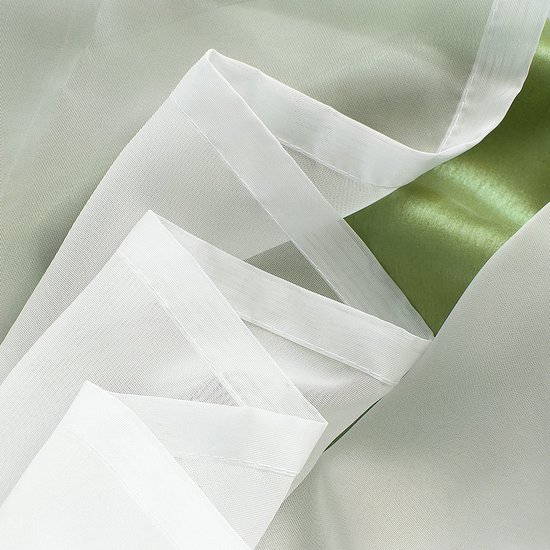 Ibenzoa® Twee stuks transparante gordijnen met bloemenborduursel voor woonkamer