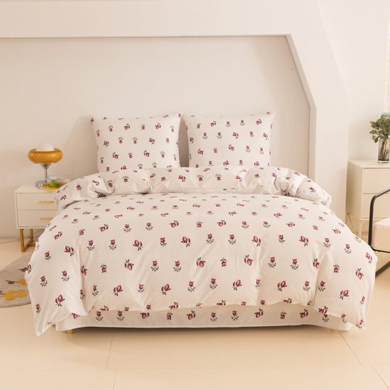 Ibenzoa® Comfortabel en stijlvol beddengoedset met bloemenpatroon voor een goede nachtrust Ibenzoa® Comfortabel en stijlvol beddengoedset met bloemenpatroon voor een goede nachtrust