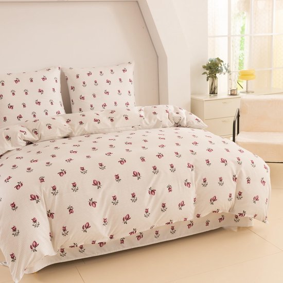 Ibenzoa® Comfortabel en stijlvol beddengoedset met bloemenpatroon voor een goede nachtrust Ibenzoa® Comfortabel en stijlvol beddengoedset met bloemenpatroon voor een goede nachtrust