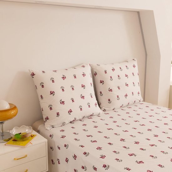 Ibenzoa® Comfortabel en stijlvol beddengoedset met bloemenpatroon voor een goede nachtrust Ibenzoa® Comfortabel en stijlvol beddengoedset met bloemenpatroon voor een goede nachtrust