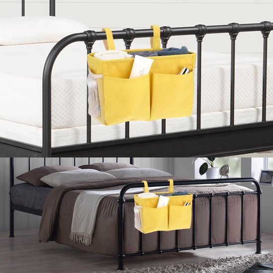 Ibenzoa® Praktische nachtkast organizer met meerdere zakken en verstelbare bevestiging