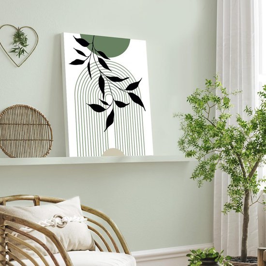 Ibenzoa® Set van drie ingelijste kunstwerken met abstracte geometrische ontwerpen