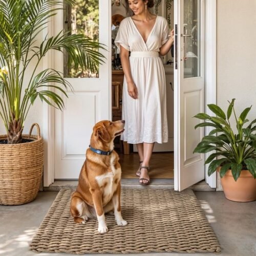 Ibenzoa® Jute Deurmat voor Binnen en Buiten met Antislip en Natuurlijke Look