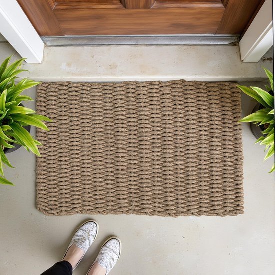 Ibenzoa® Jute Deurmat voor Binnen en Buiten met Antislip en Natuurlijke Look