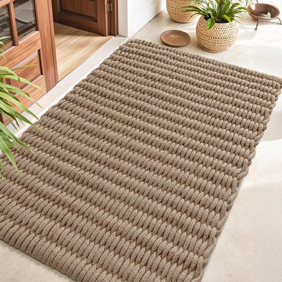 Ibenzoa® Jute Deurmat voor Binnen en Buiten met Antislip en Natuurlijke Look