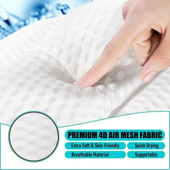 Ibenzoa® Comfortabel badkussen met antislip en zachte ondersteuning voor nek en rug Ibenzoa® Comfortabel badkussen met antislip en zachte ondersteuning voor nek en rug