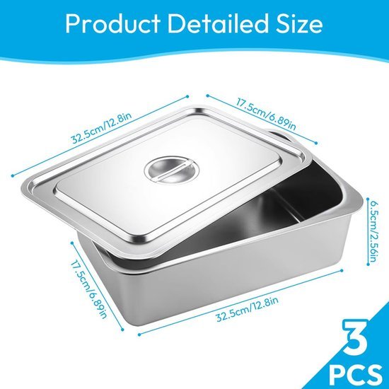 Ibenzoa® set roestvrijstalen met deksel voor gebruik