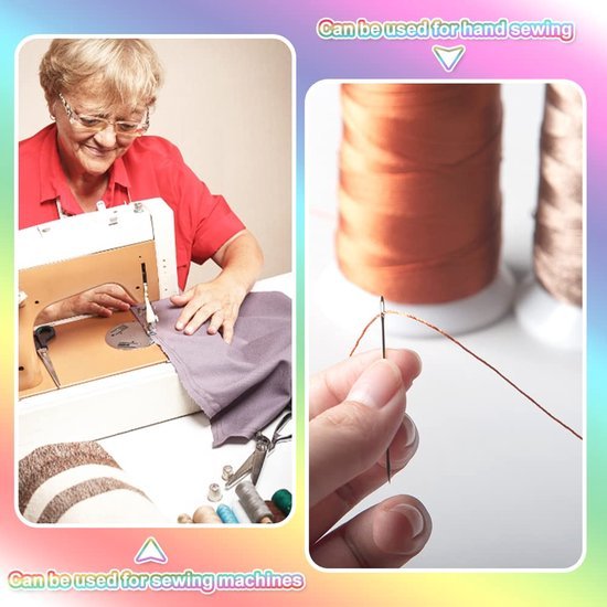 Ibenzoa® Set van 30 Kleurrijke Polyester Naaigarens voor Hand- en Machinaal Naaien