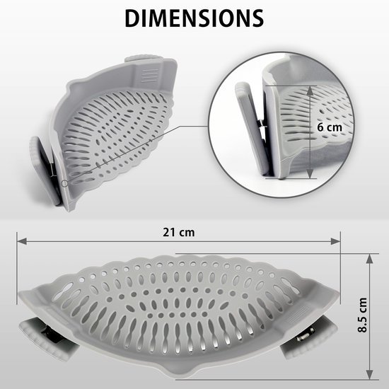Ibenzoa® Opvouwbare siliconen keukenzeef voor eenvoudig afgieten van pasta en groenten