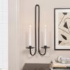 Ibenzoa® Set van twee stijlvolle metalen wandkandelaars voor sfeervolle decoratie