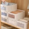 Ibenzoa® Stoffen opvouwbare opbergdozen met venster voor georganiseerde opslag
