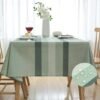 Ibenzoa® Elegant gestreept linnen tafelkleed waterafstotend voor binnen en buiten
