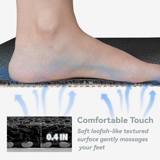 Ibenzoa® Antislip douchemat met massage en drainage voor veilige en comfortabele douche