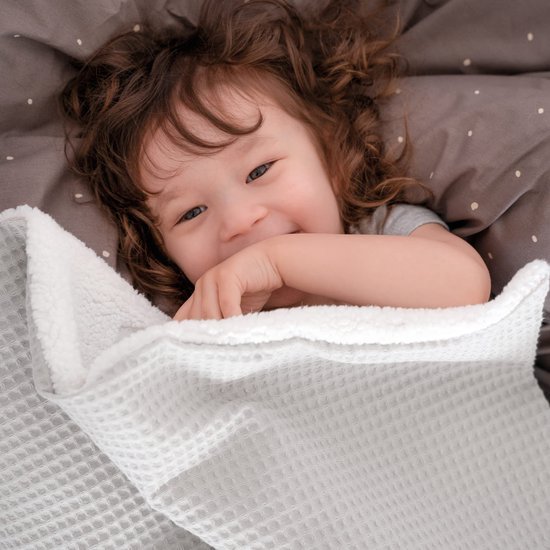 Ibenzoa® Zachte en ademende wafelpiqué winterdeken van katoen voor comfortabel slapen
