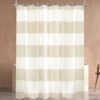 Ibenzoa® Beige Gestreept Douchegordijn met Verzwaard Zoom en Schimmelwerende Eigenschappen Ibenzoa® Beige Gestreept Douchegordijn met Verzwaard Zoom en Schimmelwerende Eigenschappen