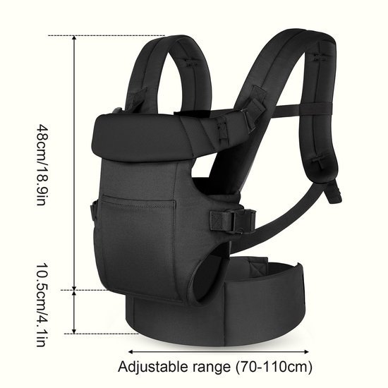 Ibenzoa® Ergonomische en lichte babydrager voor pasgeborenen van 3-25 kg