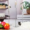 Ibenzoa® Zesdelige set zilverkleurige kandelaren voor feestelijke tafeldecoratie