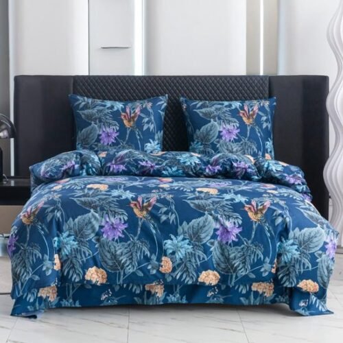Ibenzoa® Comfortabel en stijlvol beddengoedset met bloemenpatroon voor een rustgevende slaap