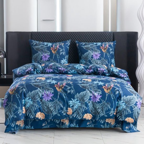 Ibenzoa® Comfortabel en stijlvol beddengoedset met bloemenpatroon voor een rustgevende slaap