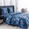 Ibenzoa® Comfortabel en stijlvol beddengoedset met bloemenpatroon voor een rustgevende slaap