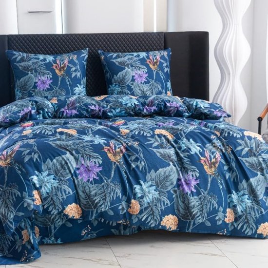 Ibenzoa® Comfortabel en stijlvol beddengoedset met bloemenpatroon voor een rustgevende slaap