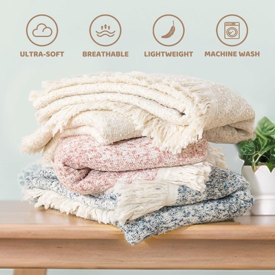 Ibenzoa® Luxe en Zachte Dekken voor Slaapkamer, Bank, Reizen en Picknick Ibenzoa® Luxe en Zachte Dekken voor Slaapkamer, Bank, Reizen en Picknick