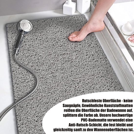 Ibenzoa® Antislip douchemat met luffa en drainagegaten voor veilig douchen