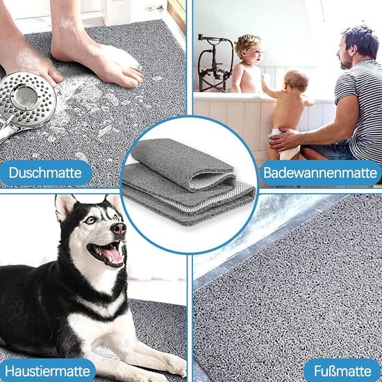 Ibenzoa® Antislip douchemat met luffa en drainagegaten voor veilig douchen