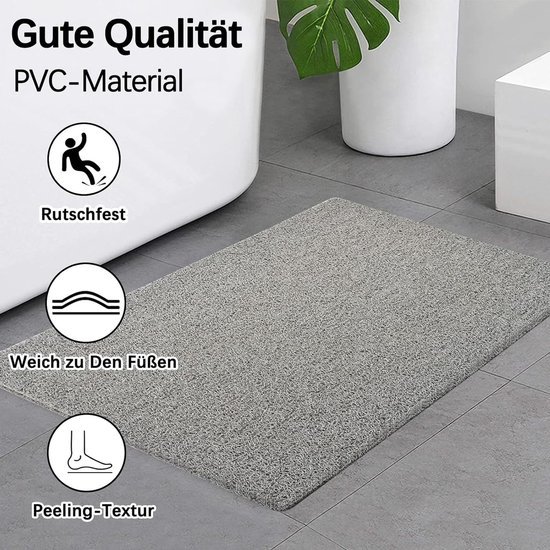 Ibenzoa® Antislip douchemat met luffa en drainagegaten voor veilig douchen