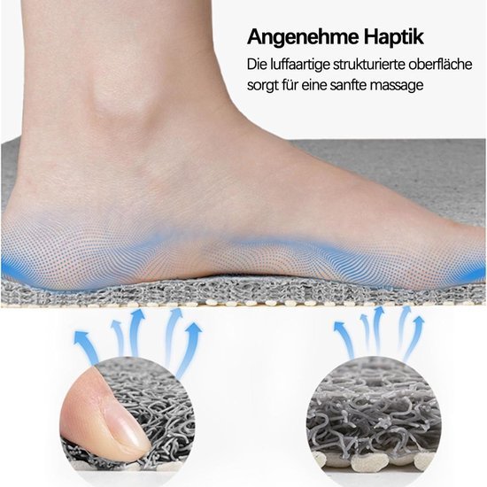 Ibenzoa® Antislip douchemat met luffa en drainagegaten voor veilig douchen