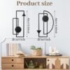 Unyqoos® Twee stuks abstracte metalen wanddecoratie met geometrische vormen
