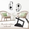 Unyqoos® Twee stuks abstracte metalen wanddecoratie met geometrische vormen