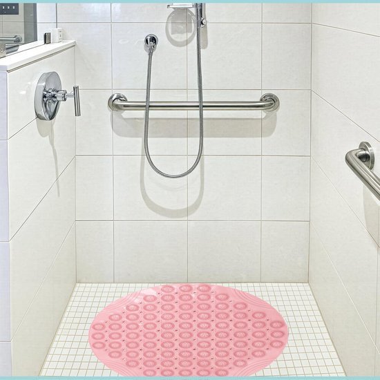 Ibenzoa® Ronde antislip badmat met afvoergaten en zuignappen voor badkamer