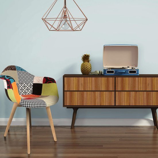 Ibenzoa® Set van 2 Scandinavische Patchwork Fauteuils voor Woonkamer en Slaapkamer Ibenzoa® Set van 2 Scandinavische Patchwork Fauteuils voor Woonkamer en Slaapkamer