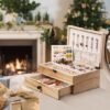 Ibenzoa® Landelijk Houten Sieradenkistje met Dubbel Dek voor Dames en Meisjes Ibenzoa® Landelijk Houten Sieradenkistje met Dubbel Dek voor Dames en Meisjes