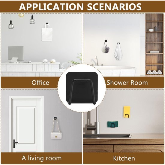 Ibenzoa® Set van 8 Zelfklevende Roestvrijstalen Sponshouders voor Keuken en Badkamer