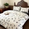 Ibenzoa® Tweerelig vlinder dekbedovertrekset van katoen met ritssluiting 135x200 cm