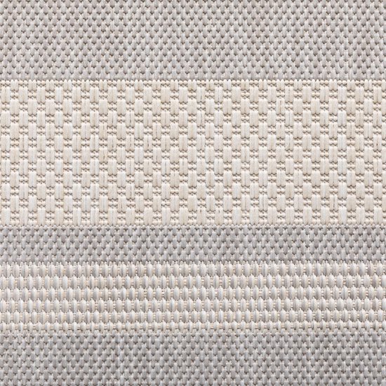 Ibenzoa® Waterbestendig grijs gestreept tapijt voor binnen en buitengebruik