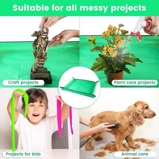 Unyqoos® Transparante kweekpotten set met drainage en herbruikbare verplantmat Unyqoos® Transparante kweekpotten set met drainage en herbruikbare verplantmat