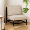 Ibenzoa® Comfortabele en Stijlvolle Relaxstoel met Metalen Frame voor Elke Kamer