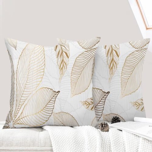 Ibenzoa® Set van twee kleurrijke kussenhoezen met bloemenpatroon en ritssluiting